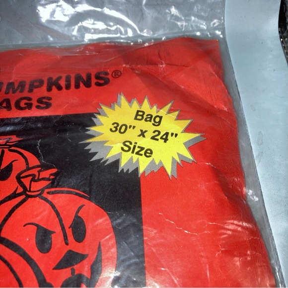 Vintage 1991 Halloween Leaf Bags 10 Pack Stuff A Pumpkins Fall Decor Retro NEW - Picture 5 of 6